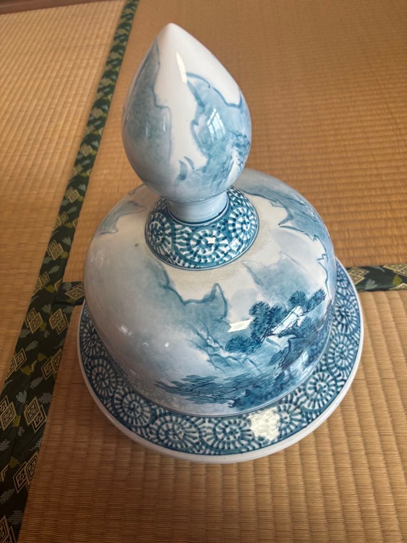 有田焼金龍窯博山作‼️】山水飾壷沈香壺大壷骨董品 飾壺 置物 古美術品