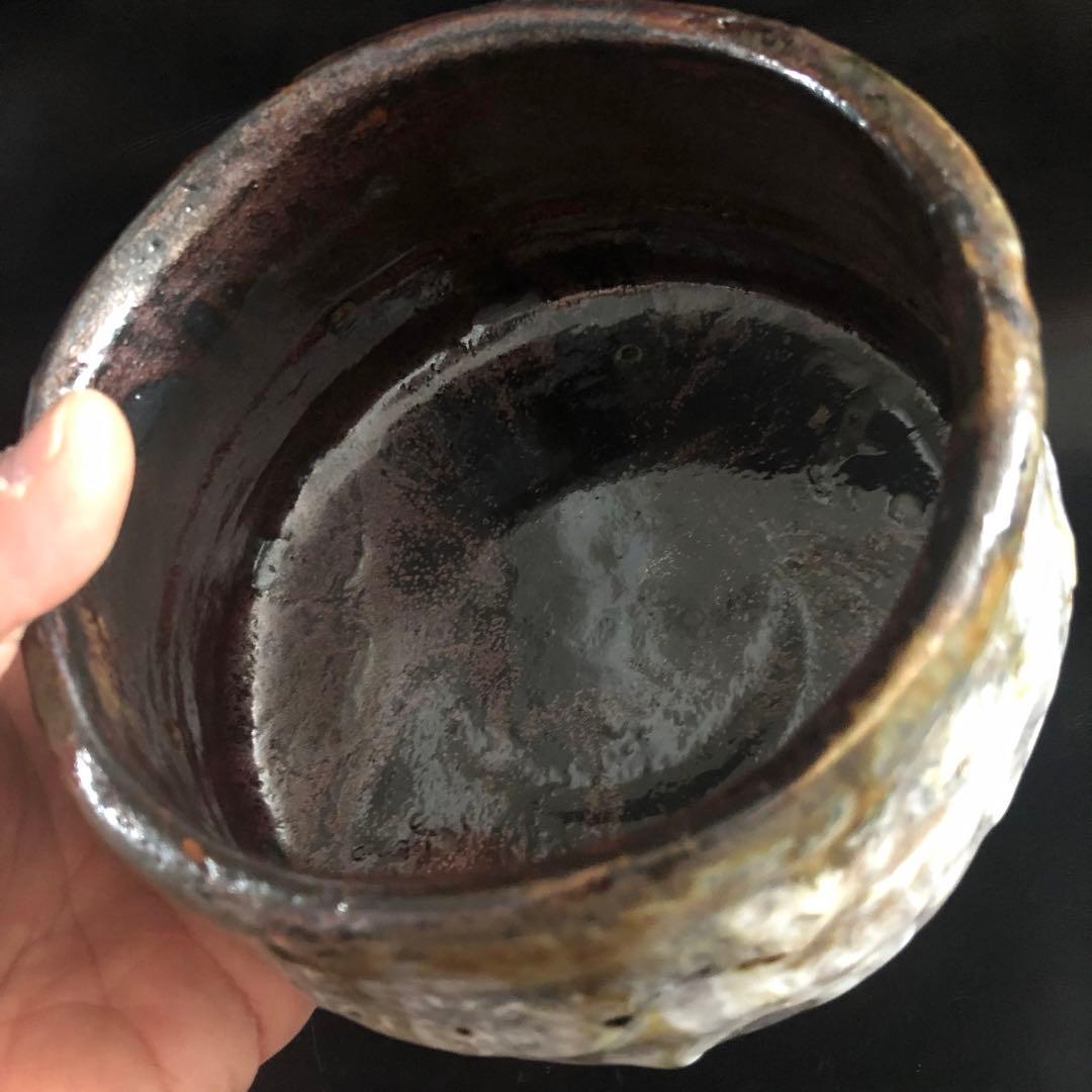 究極の美◾️蔵から凄い釉薬の大きな抹茶茶碗が出て来
