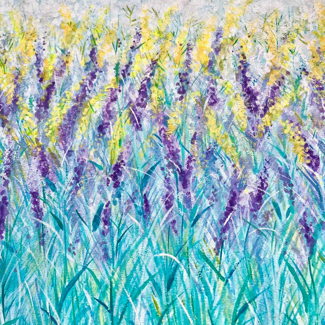 flower garden＊10号キャンバス　絵画　原画　風景画　春　大きい