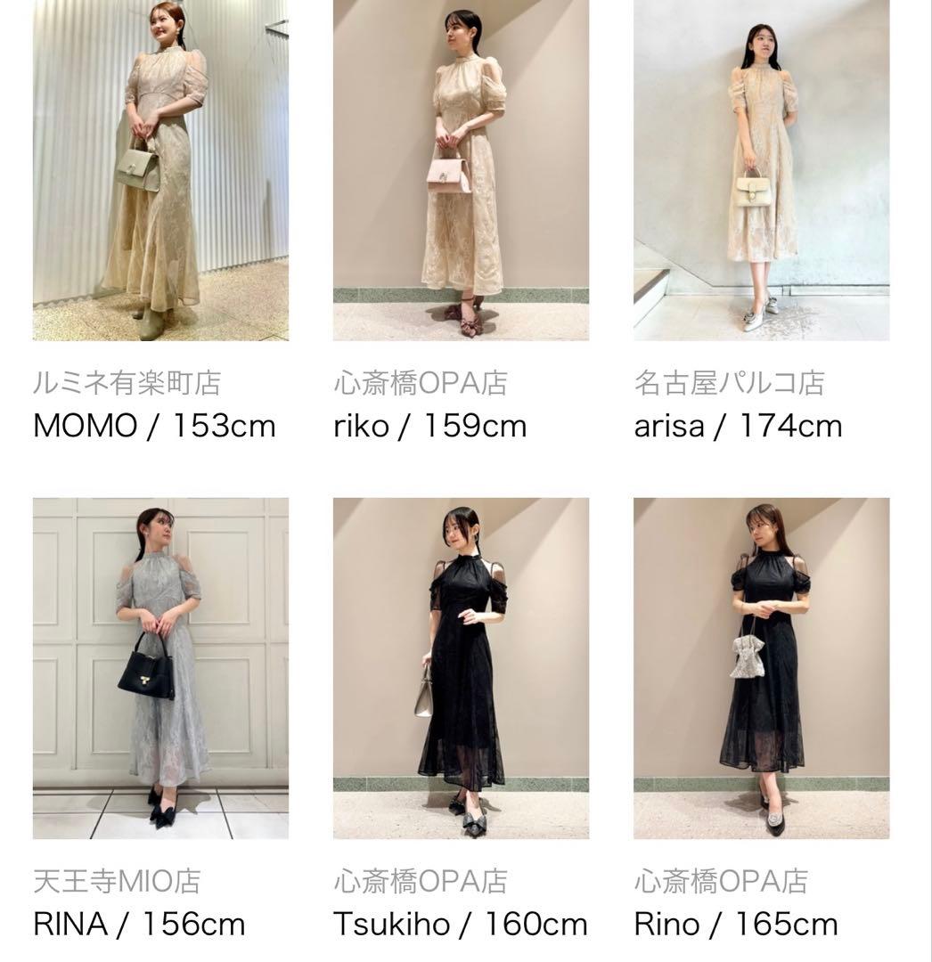 SNIDEL デザインスリーブレースドレス