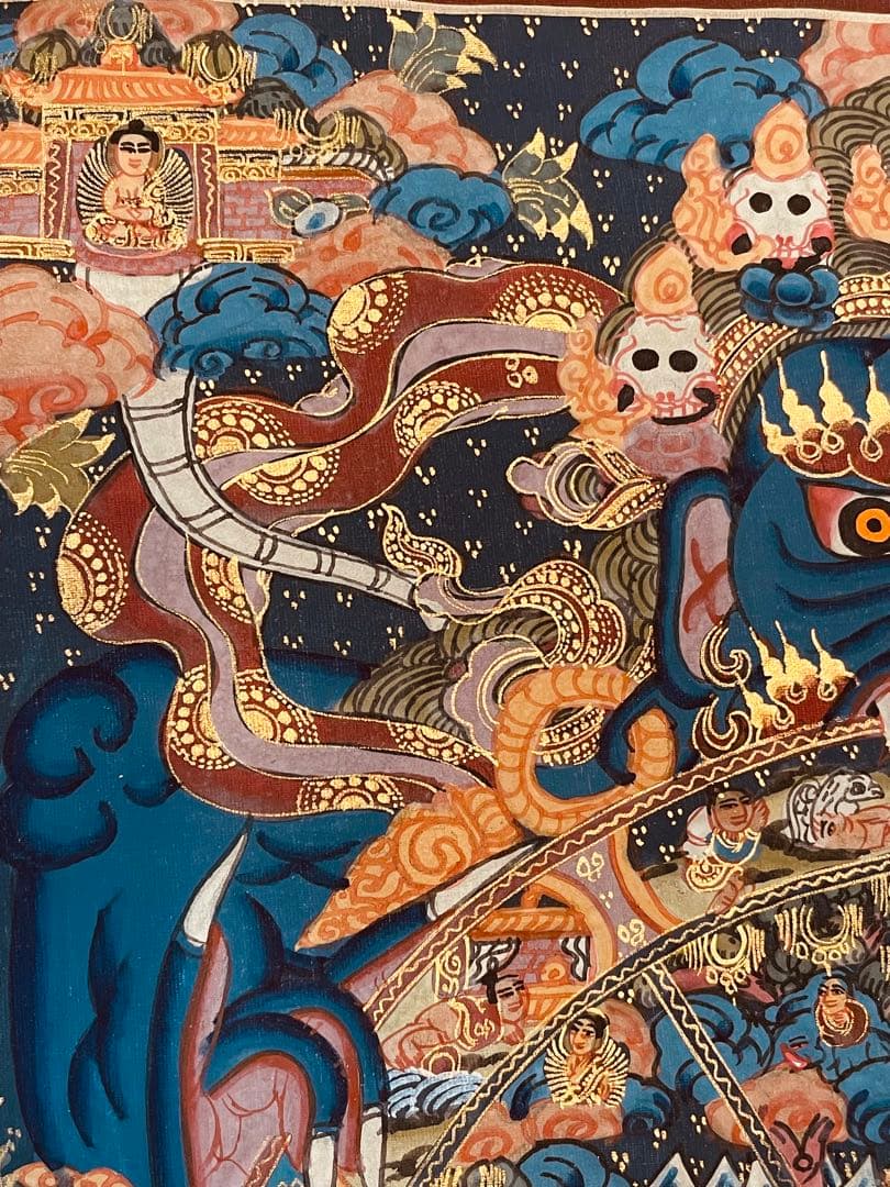 チベット密教 手描き曼荼羅（マンダラ）タンカ【新品・一点物】肉筆画 D2