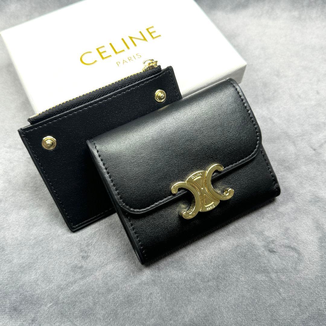 セリーヌ CELINE 財布 三つ折り財布 ブラック