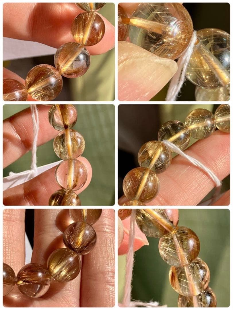 艶、照り、超クリア♪高品質5Aグレード✨タイガールチルクォーツのブレスレット