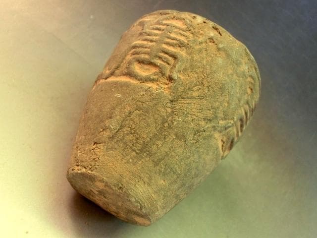 壷□須恵器 水滴 喜 古い小さい置物 オブジェ 発掘 壺 古玩 時代物 骨董品