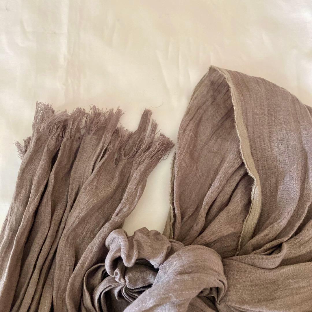 リネンガーゼ　アレンジロングリボン　ターバン