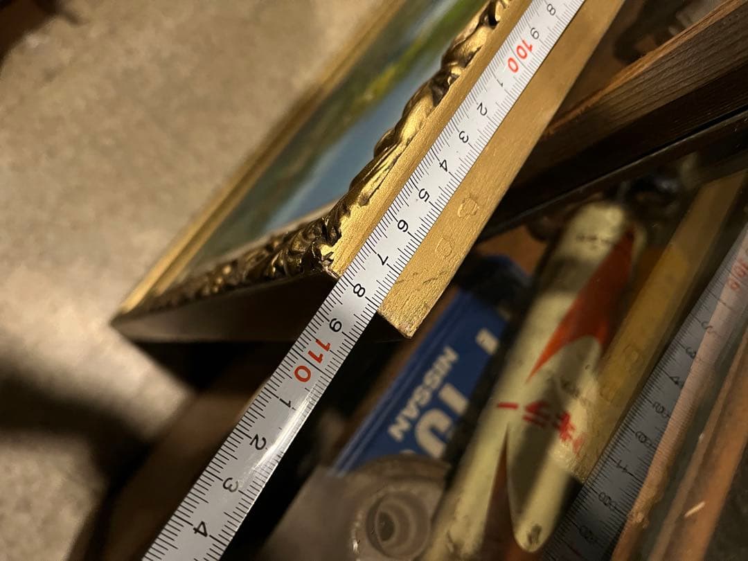 油絵、絵画、油絵額付き、大きな油絵、108センチ、キャンパス油絵、直筆油絵