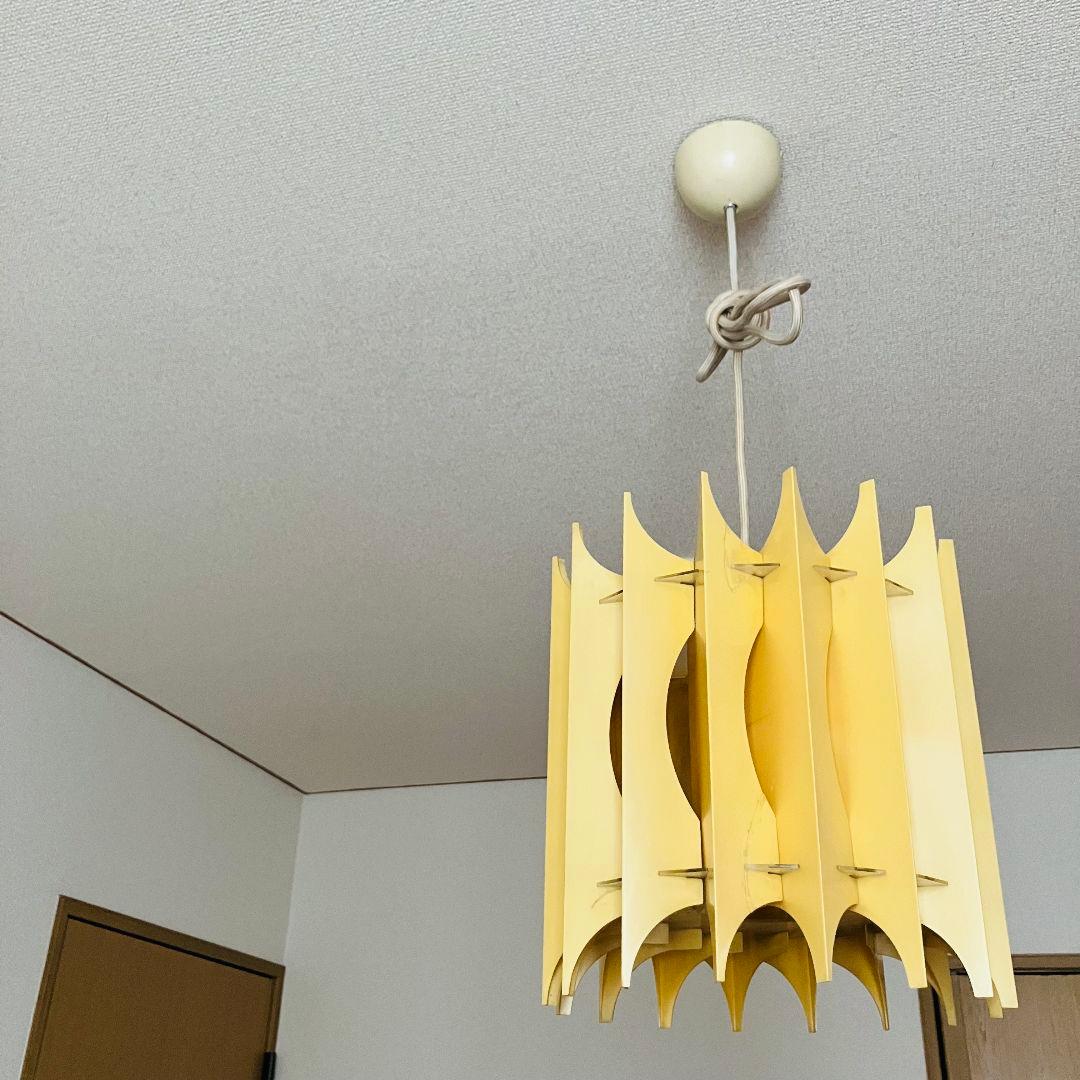 70´S デンマーク製「フラットパック」ペンダントライト ×2 スペースエイジ