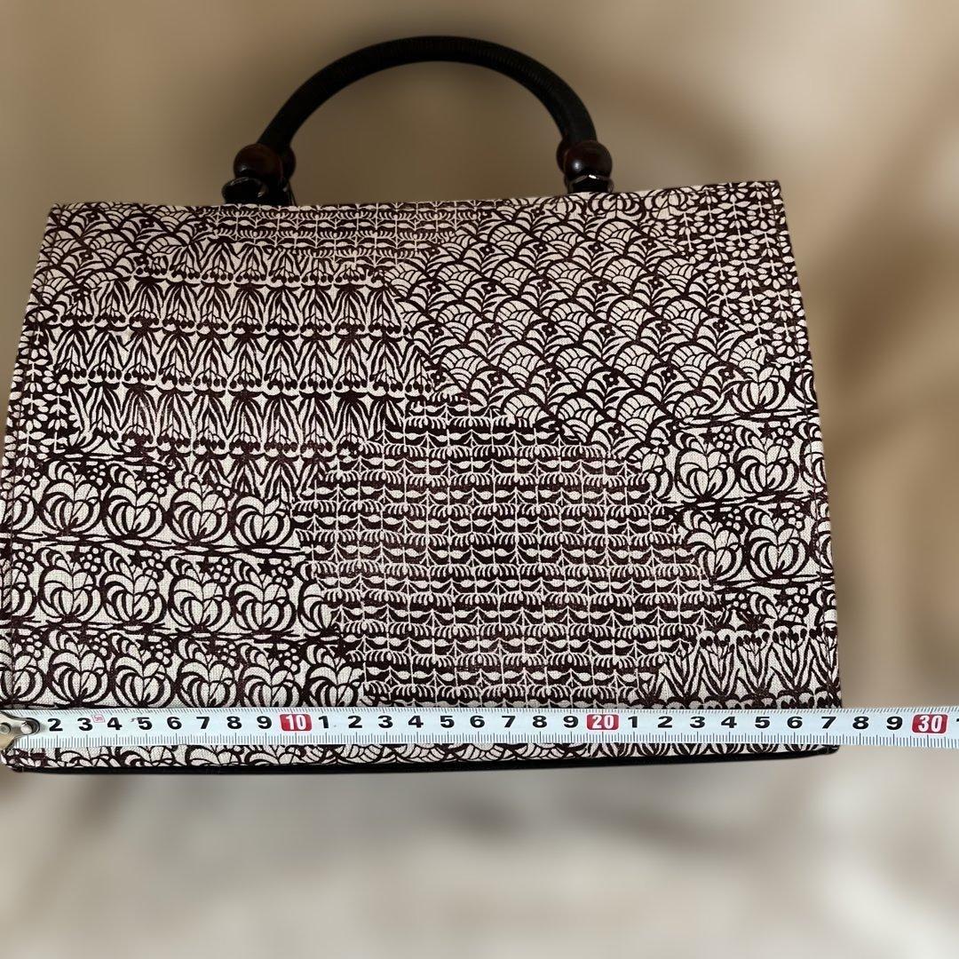 京都SHOZAN謹製 正絹和装バッグ未使用品 切り嵌め小紋柄