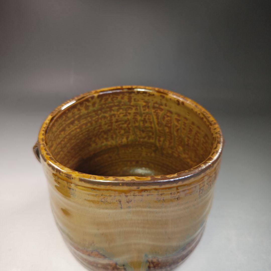 イ771 水指『亀井楽山造 高取耳付水指 共箱』『一閑