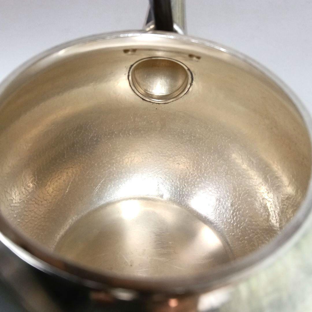 名品 秦蔵六 蔵六居造 槌目 純銀瓶 鉄提手 湯