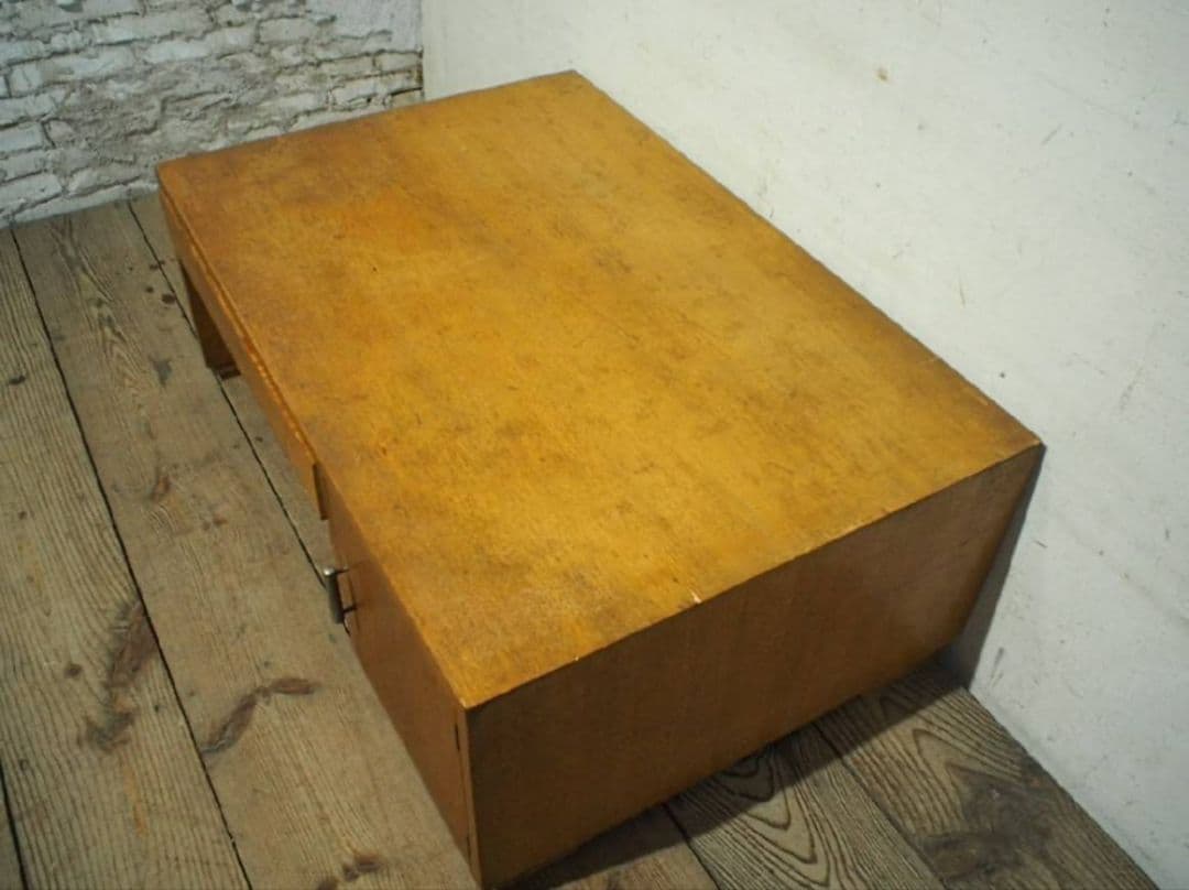 1042 ビンテージ ロータイプの片袖机 文机 陳列台 デスク テーブル レトロ