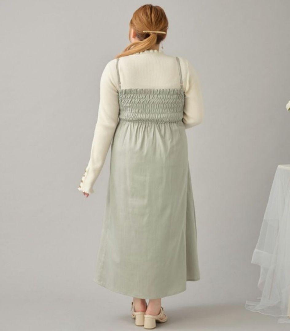 Louiosy バックリボンチュールティアードワンピ+キャミワンピSET