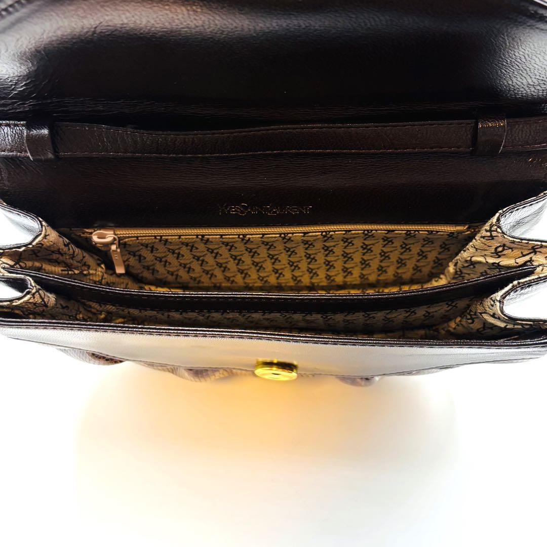 【極美品】JRA イヴサンローラン ショルダーバッグ リザード レザー 2way