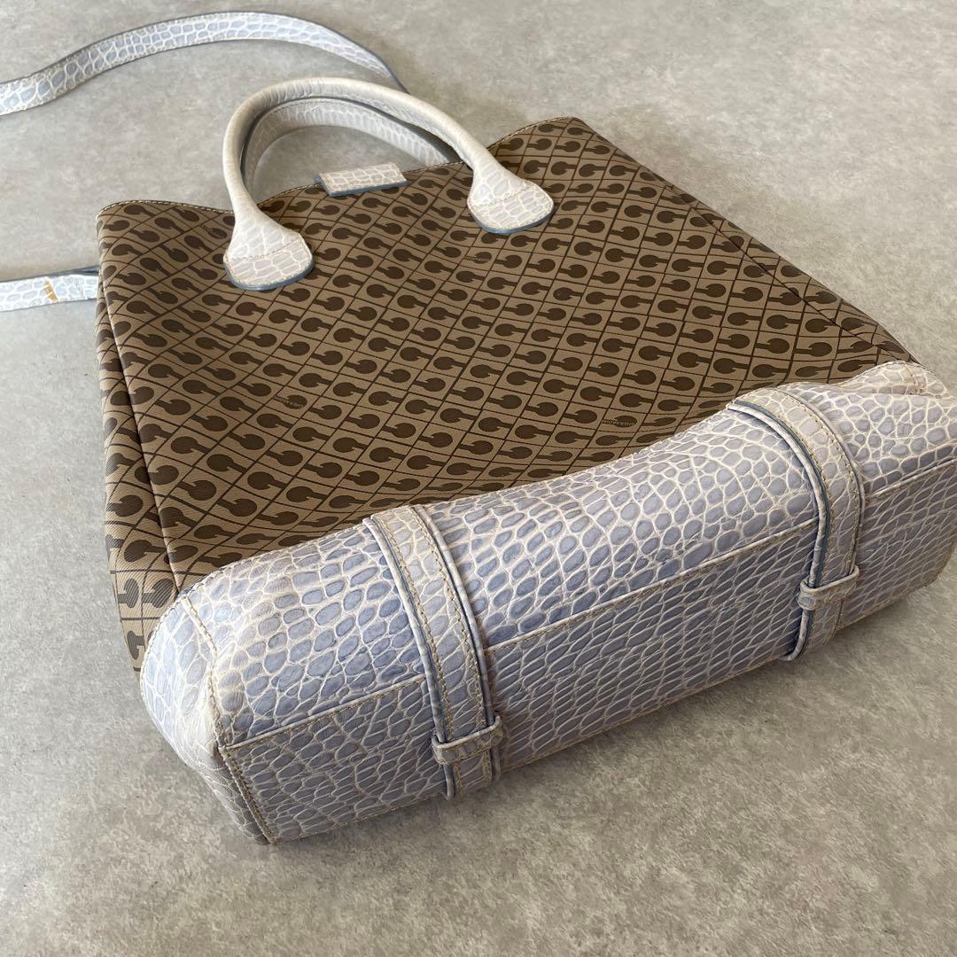 美品【希少】GHERARDINI ゲラルディーニ クロコ レザー トートバッグ