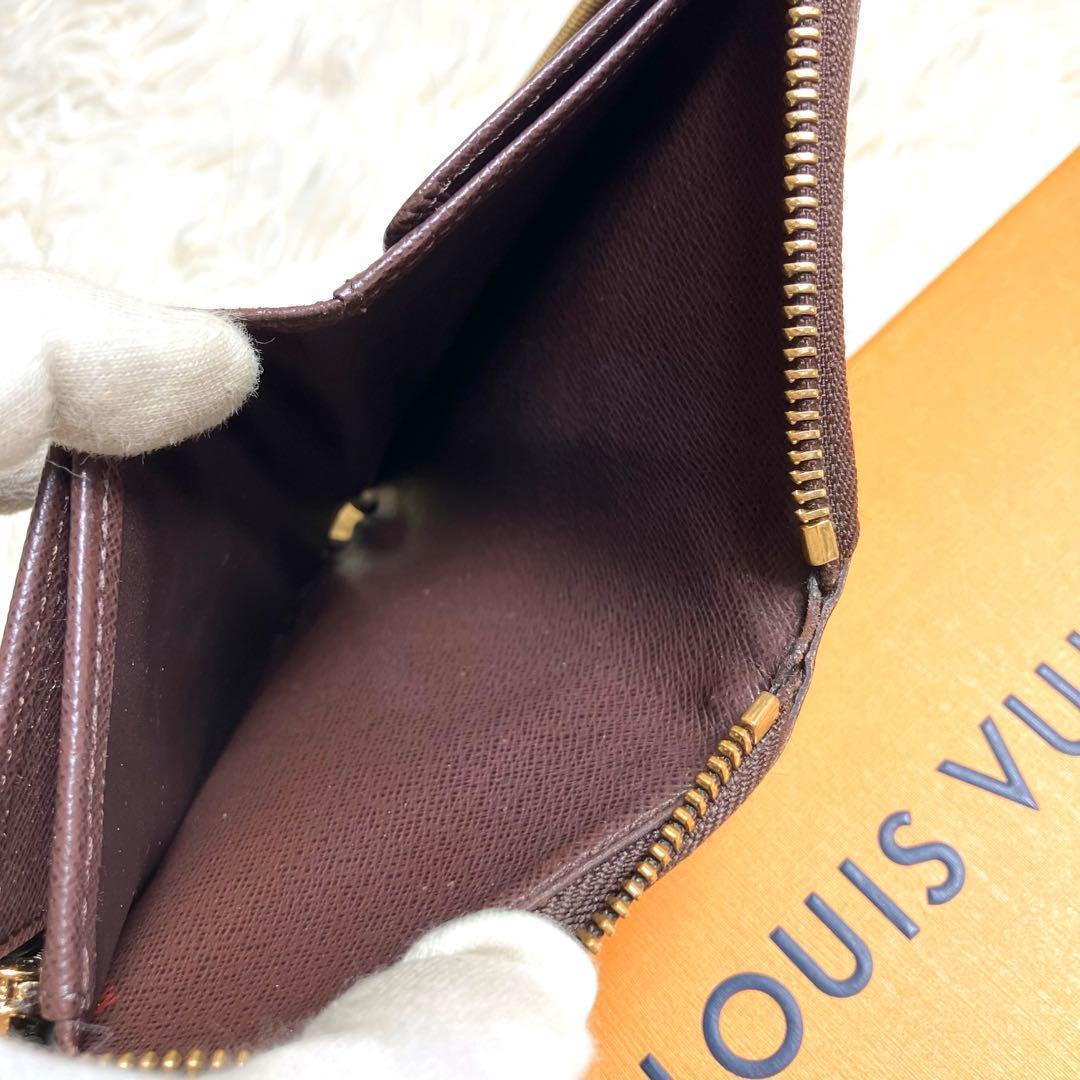 【美品】ルイヴィトン＊ダミエ ジッピー コンパクト N60028