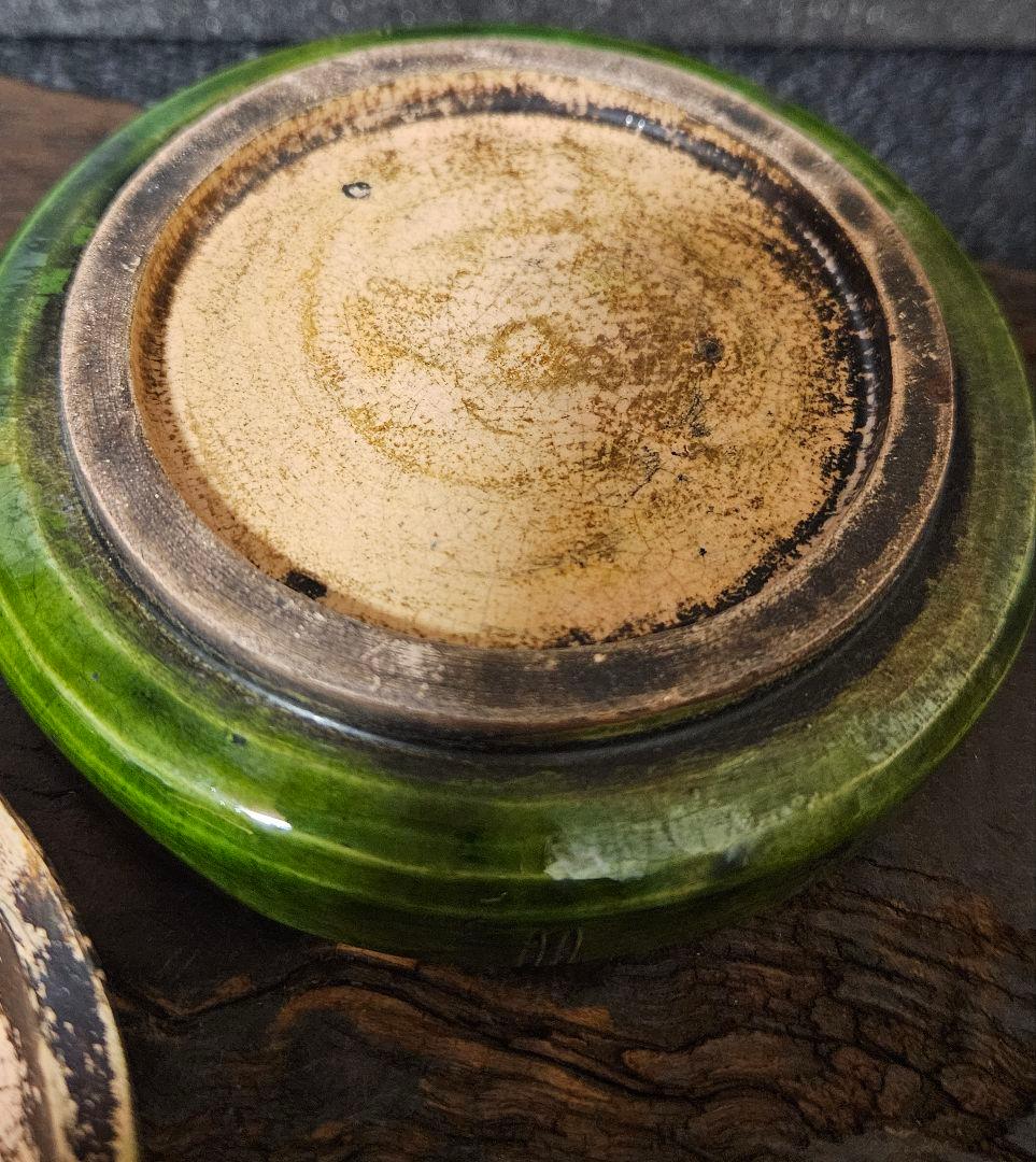 中国古美術 中国古陶磁器 中国古玩 明代 緑交趾 三彩 陽刻浮彫 鳳凰