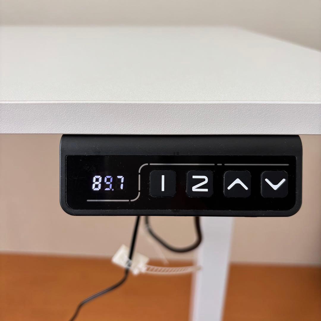 SALE中 電動昇降デスク 白 幅100 奥行60cm 匿名配送 73-118