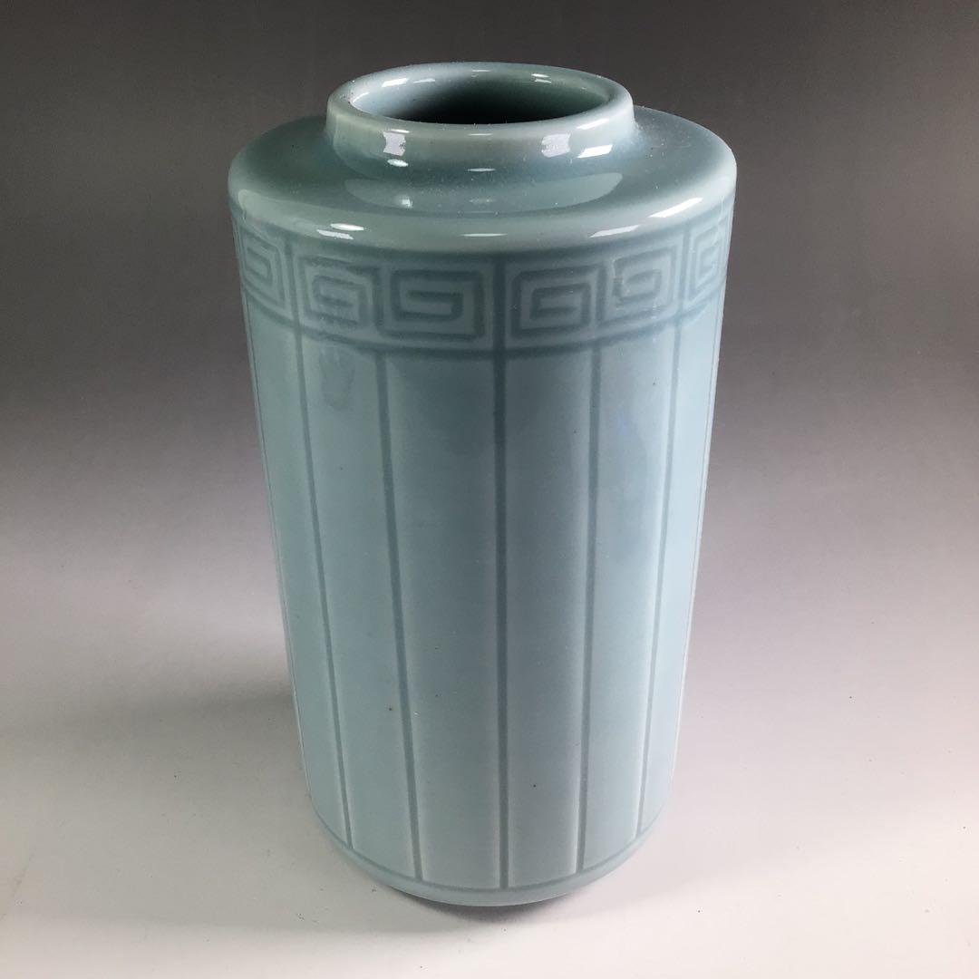 R381 皆具 『加藤鍇次郎造』『青磁皆具』 共箱 茶道具