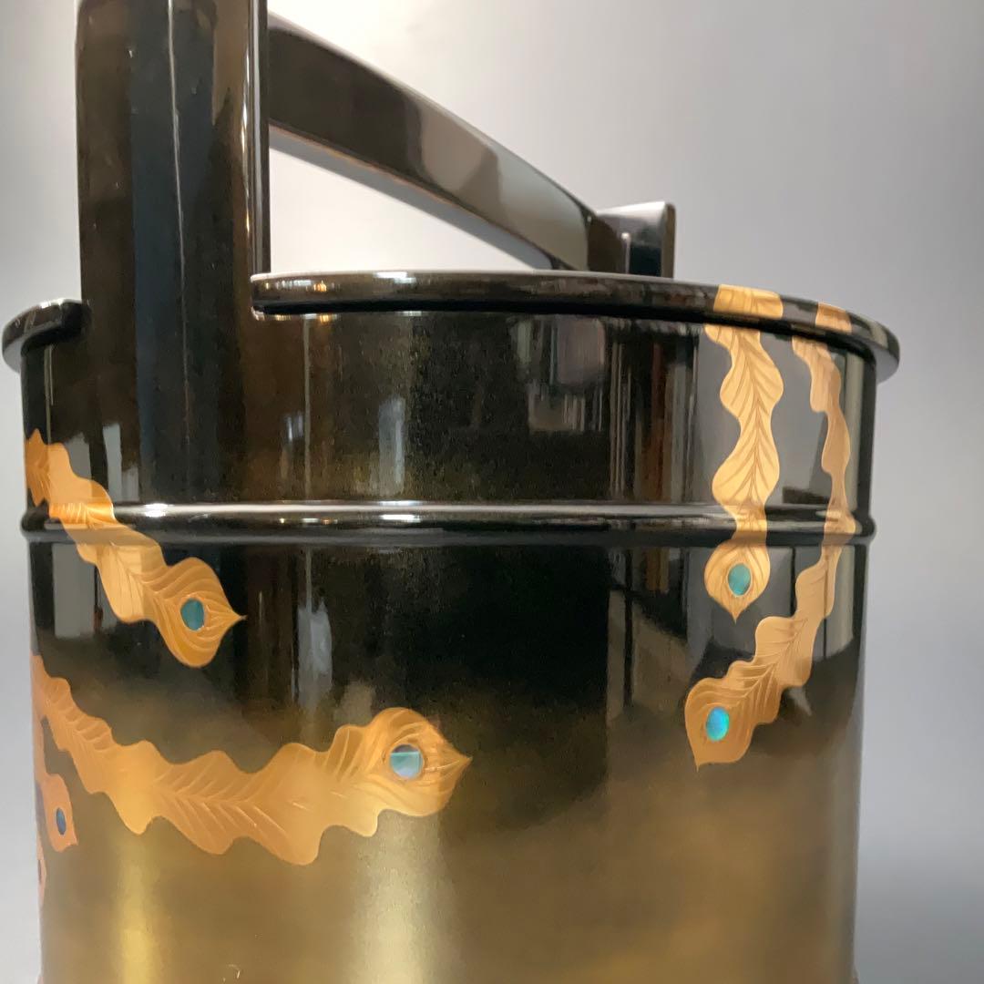 鳳凰蒔絵 手桶水指 輪島 谷内一則（紫香）共箱 6R1180A