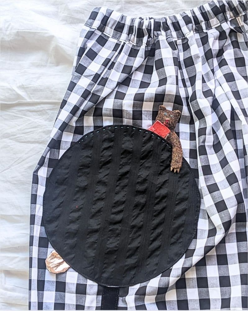 リバティポケット】バルーンキュロット ギンガムチェック ゆったり