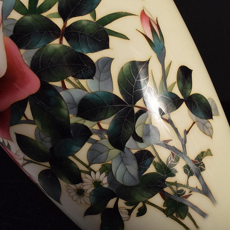 七宝焼 花文 花瓶 M R7879C