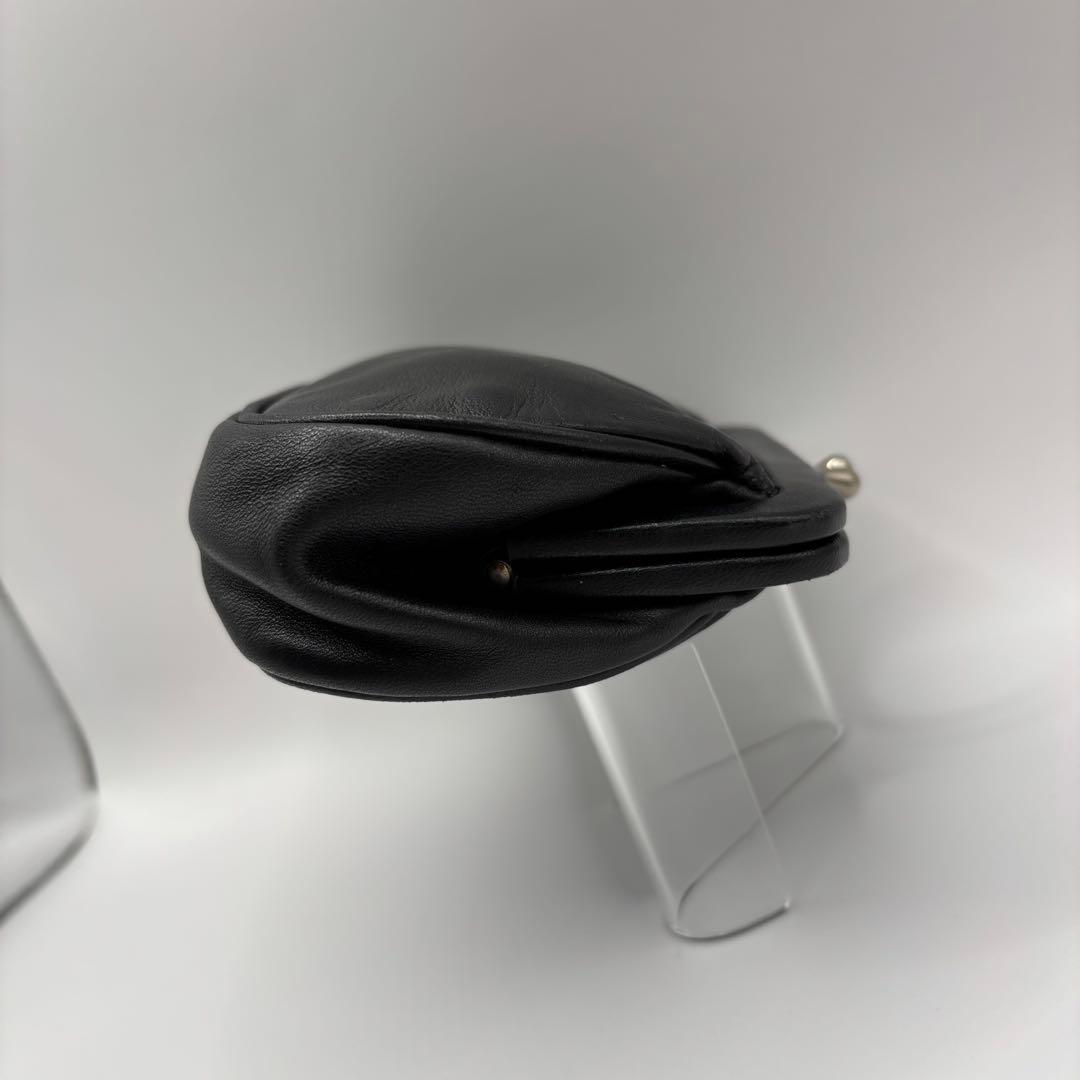 希少品　PRADA ケース　小銭入れ　ポーチ　ブラック　レザー　型押し