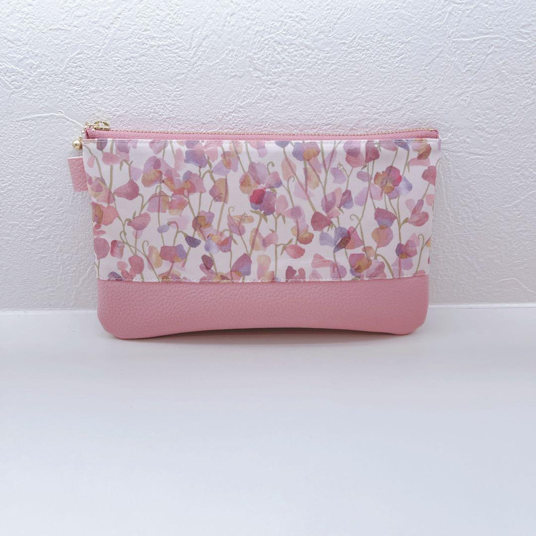 【パックりか❤ページ】リバティ　縮小セリーヌフラットポーチ☆通帳ポーチ