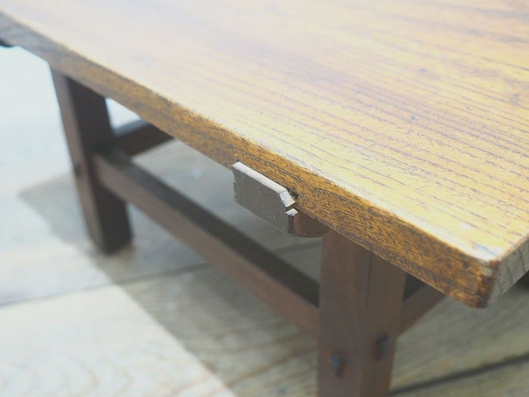 1363 アンティーク 欅のローテーブル 文机 ちゃぶ台 座卓 レトロ 古