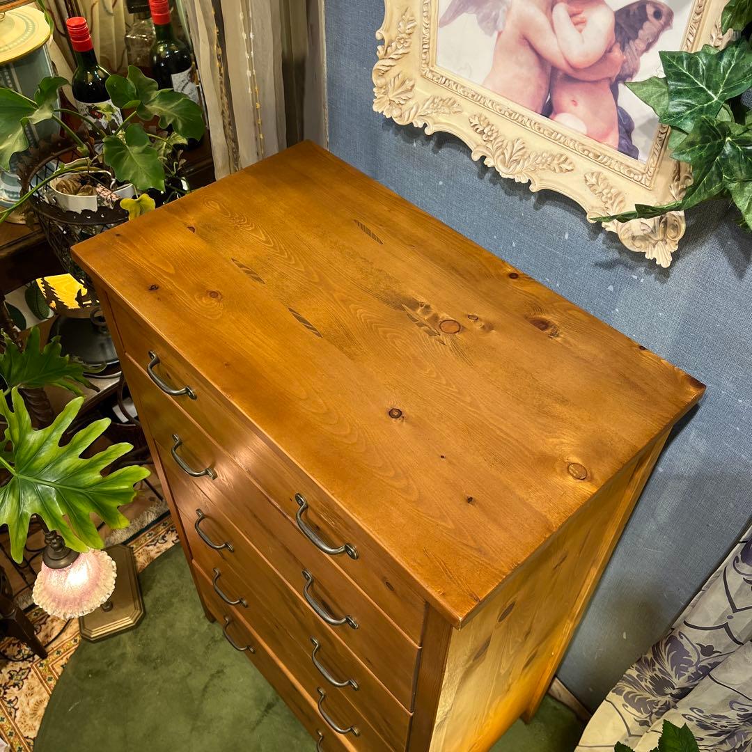 Sale フレンチカントリー パインソリッド クラシック チェストキャビネット