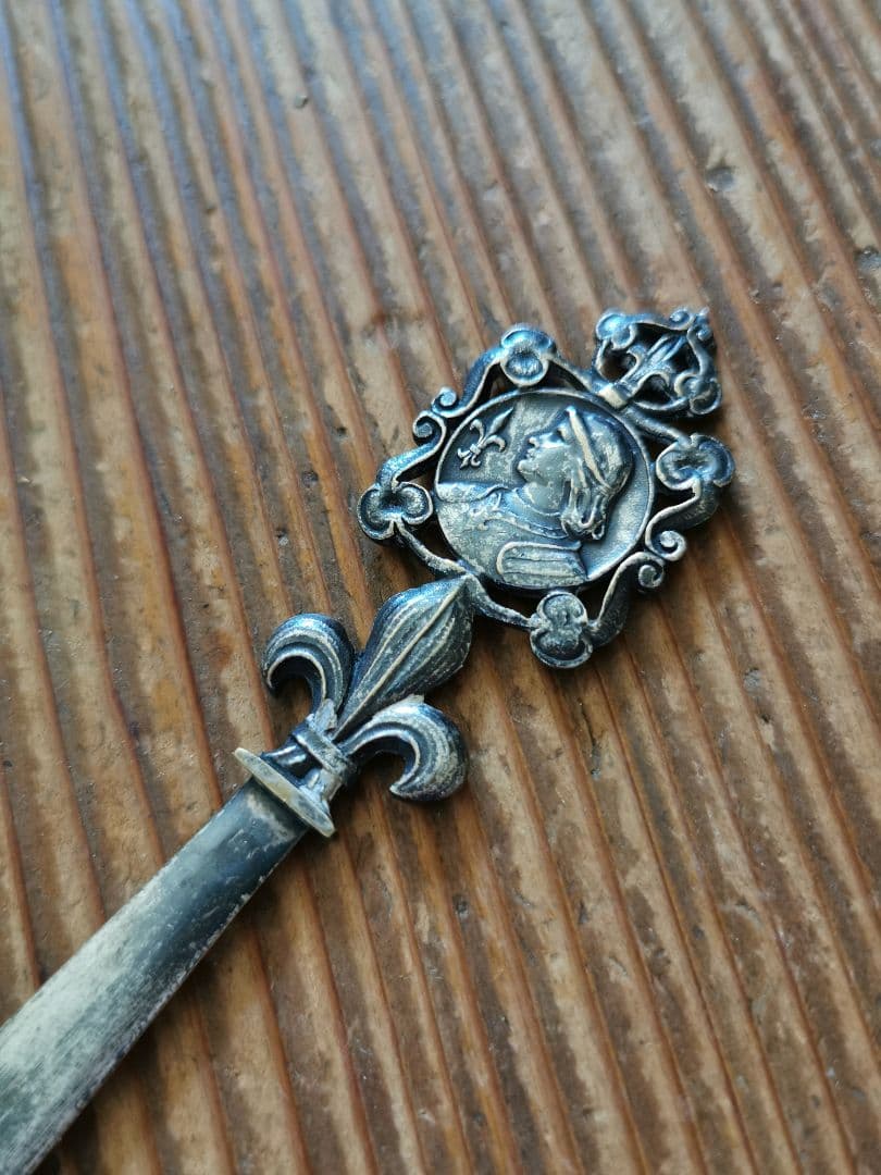 アンティーク フランス ジャンヌダルク ペーパーナイフ 騎士の百合紋
