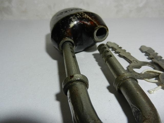 古い希少な鉄道?錠前その2（ボディーに「MOLA」の刻印）