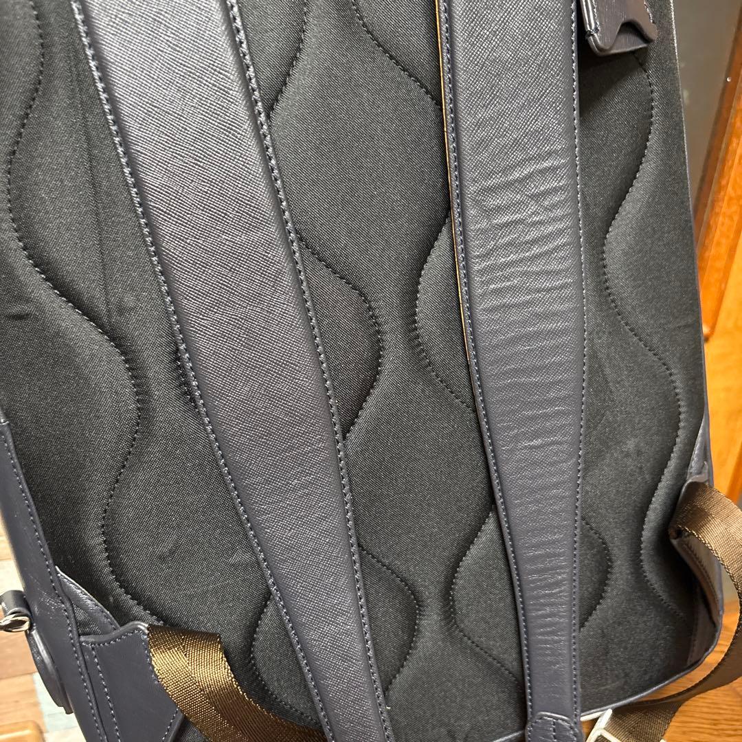 P.I.D/ビジネスバッグ/2way/ブリーフケース/ネイビー/レザー