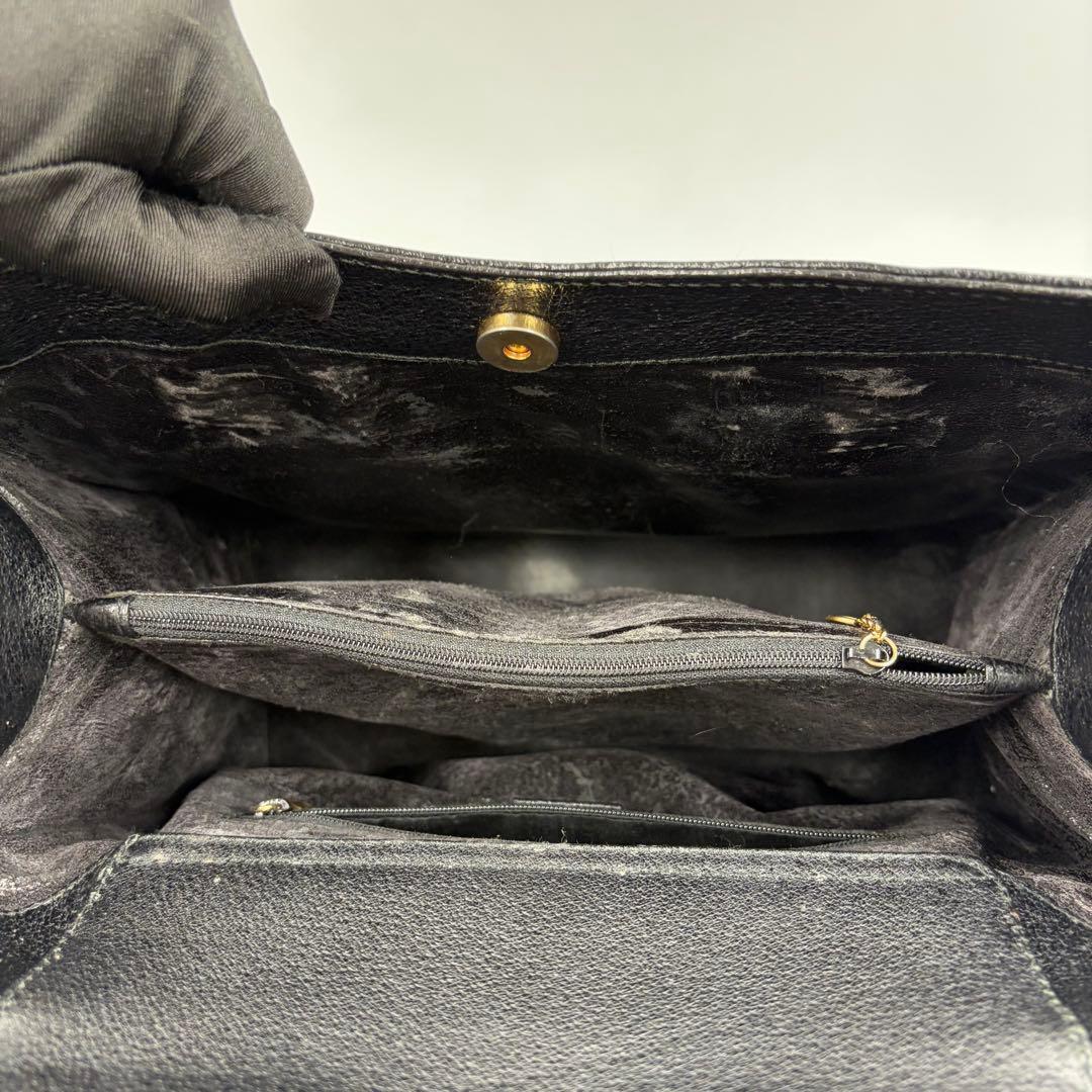 GUCCI ダイアナ バンブー ハンドバッグ トートバッグ ブラック 864