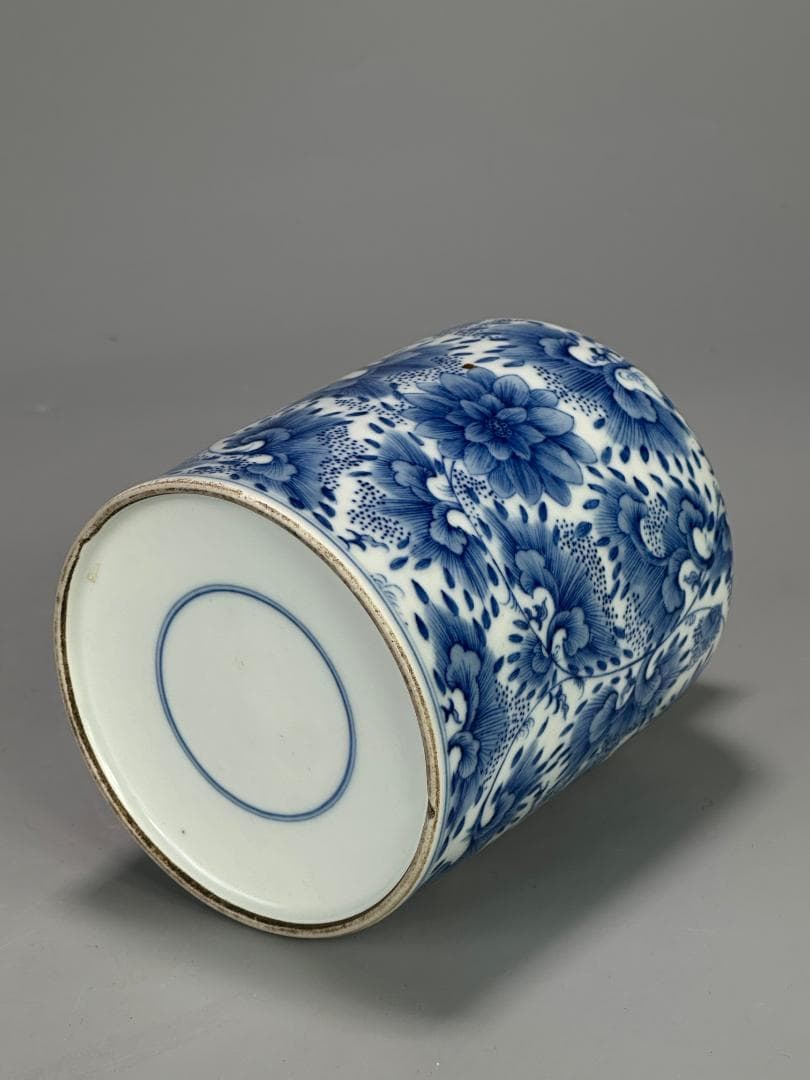 中国美術 煎茶道具 茶器 青花花卉文茶壺 染付茶入 時代 古物 唐物