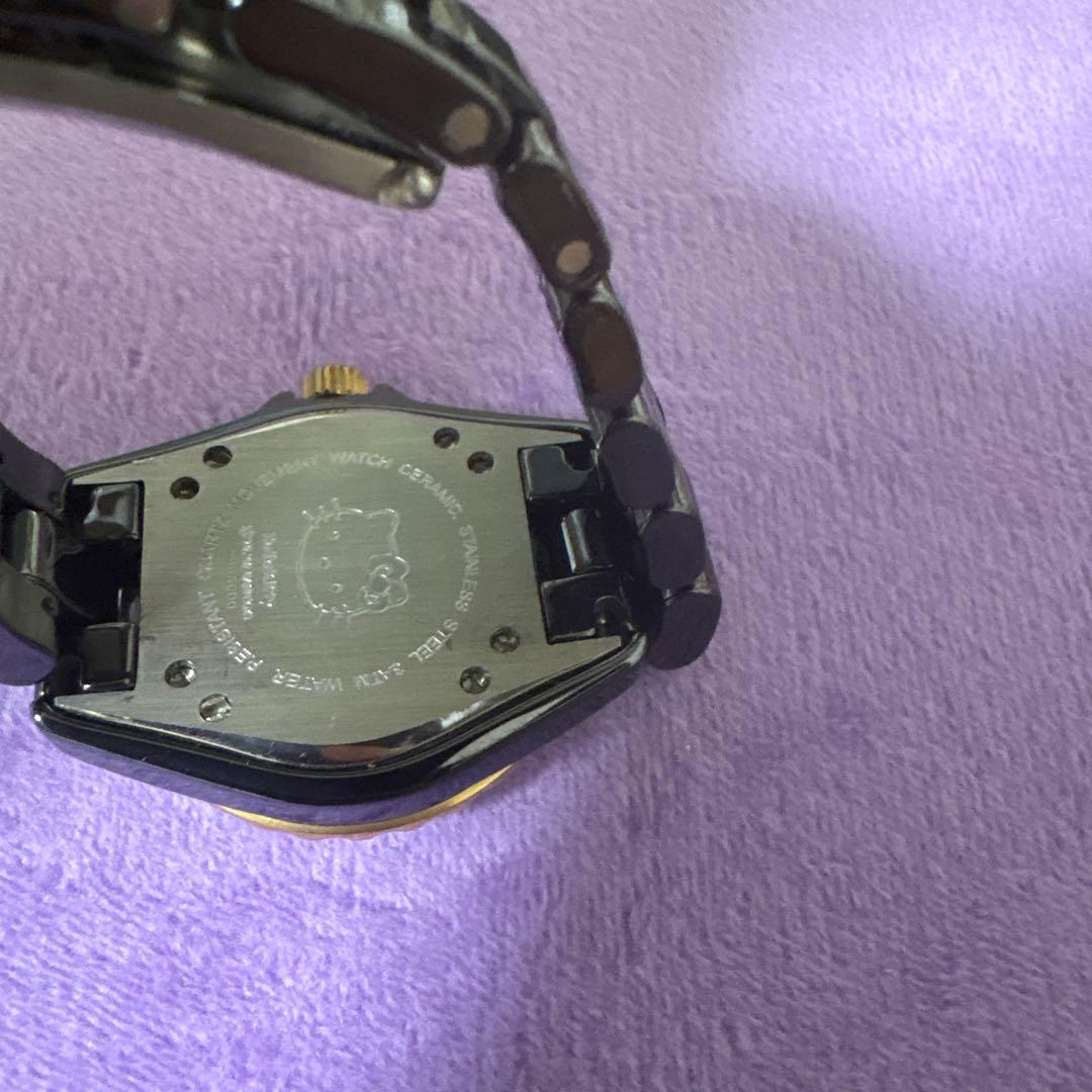 サンリオ ハローキティ ダイヤモンド ブラック 腕時計 限定品