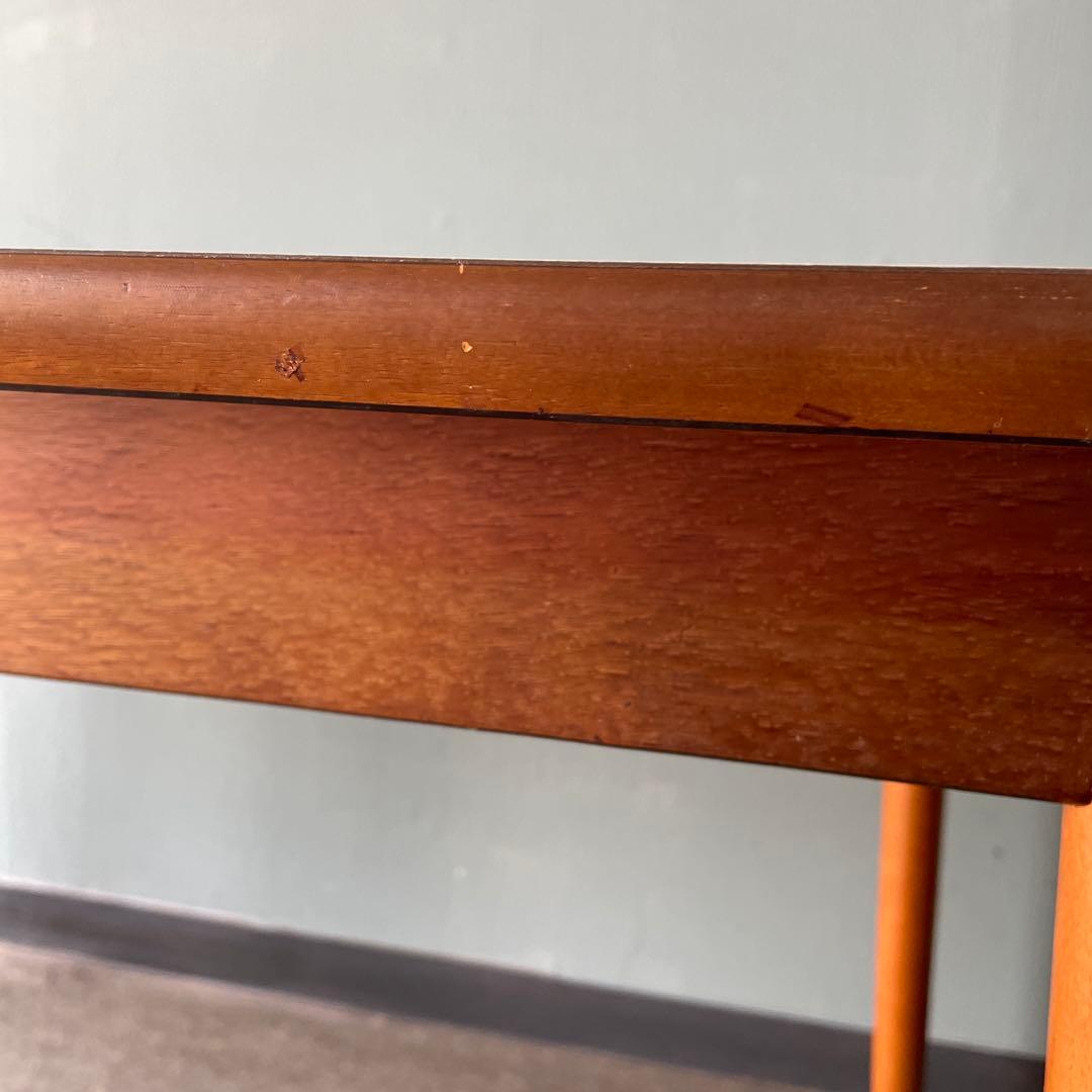 昭和レトロ　ミッドセンチュリー　北欧ヴィンテージ風　ダイニングテーブル　大理石風