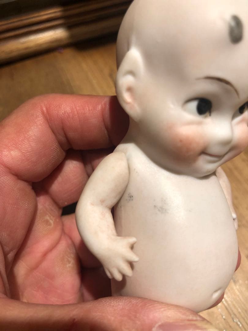 ビンテージ デビル 悪魔 キューピー アンティーク ビスクドール ローズ