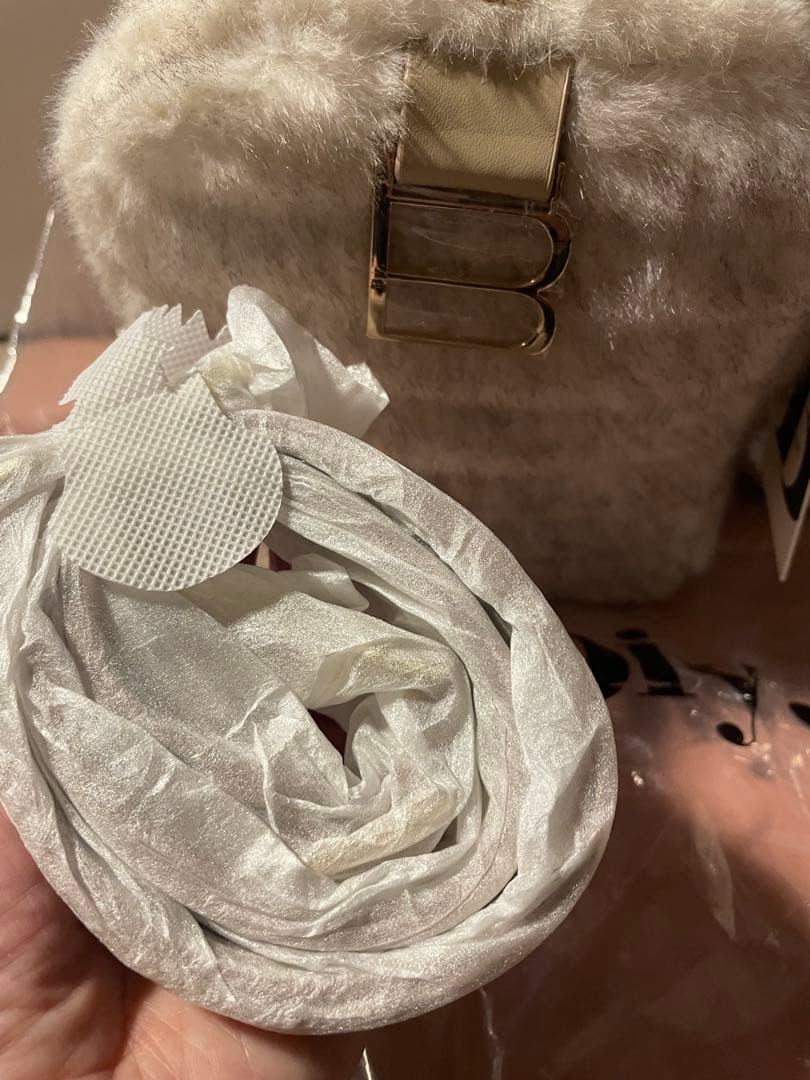 N*ン様 Bibiy B. FUR BOX BAG ベージュ