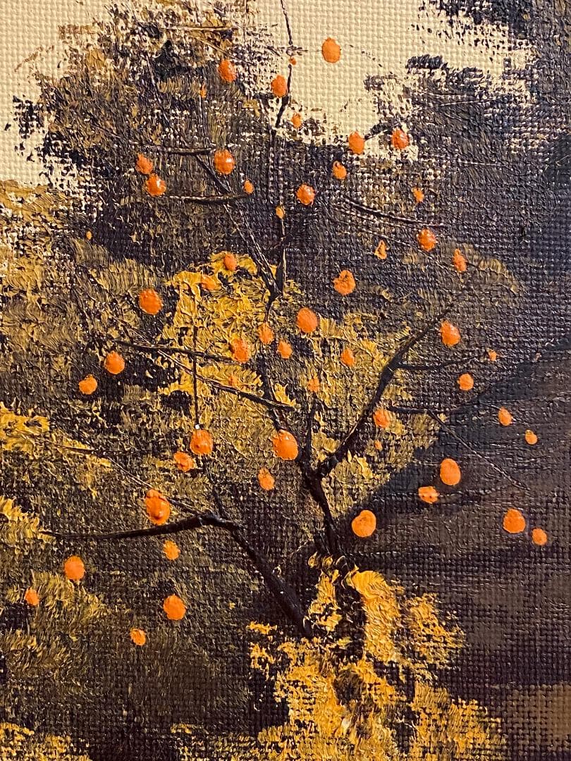 「真作」羽中田晴夫　風景画　油彩画　絵画　油彩画　F6号