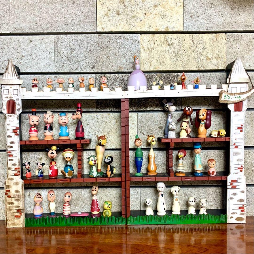 希少】ヴィンテージ☆ディズニー まんがこけし／ディズニーの城〈中古