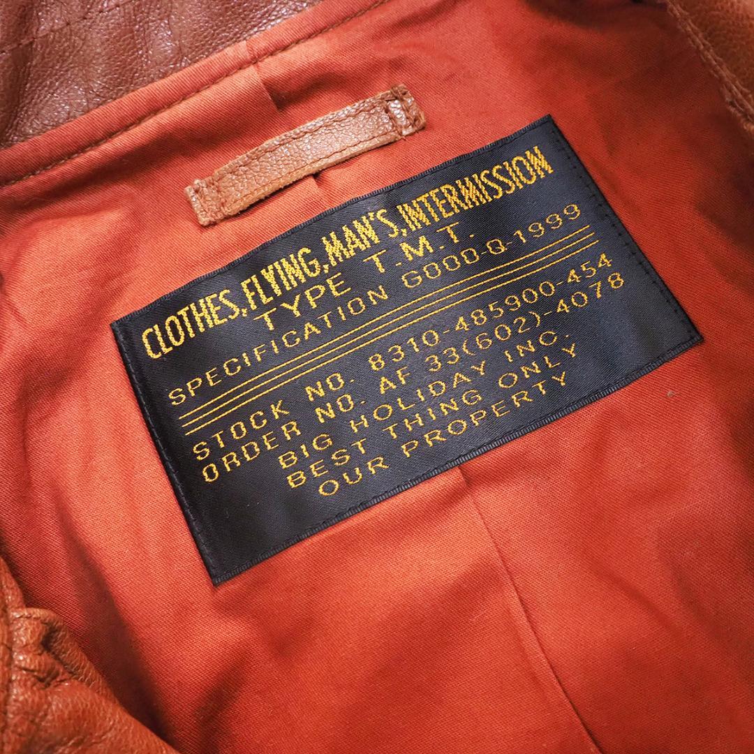 極美品【TMT】ゴートレザー 山羊/A2 レザージャケット/フライト ジャケット