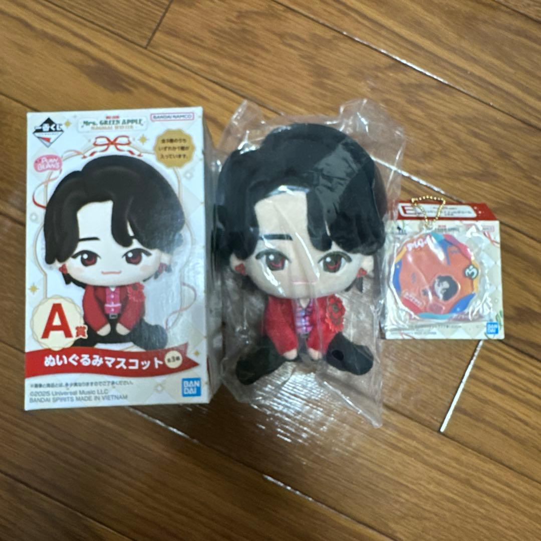 Mrs.GREEN APPLE ぬいぐるみマスコット×アクリルチャームセット ミセスグリーンアップル 一番くじ A賞りょうちゃんぬいぐるみE賞