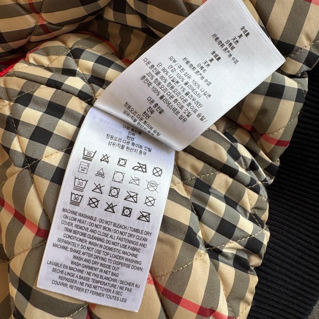 極美品 バーバリー キッズ ダウンベスト 92 赤 フード キッズ