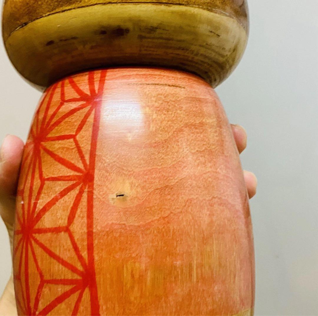 中古 こけし 人形 日本 木製 伝統 だんご 東亜 大 コレクション G