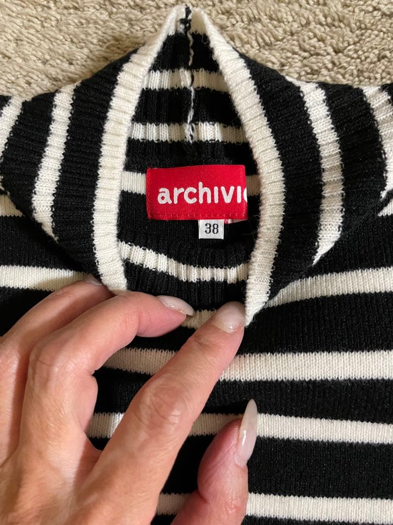 アルチビオ　◆　ウール混リブニットプルオーバー　新品未使用