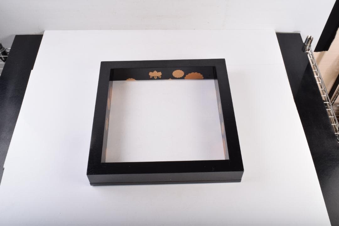 茶道具　加賀蒔絵師　細川司光作　高台寺蒔絵　炉縁　共箱　V　8427A