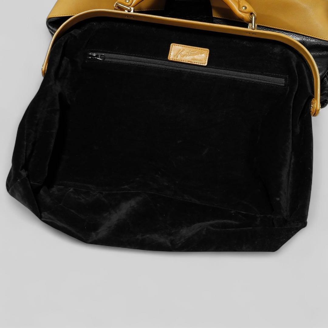 美品★KITAMURA★2wayハンドバッグ★ショルダーバッグ★黒★メタルロック