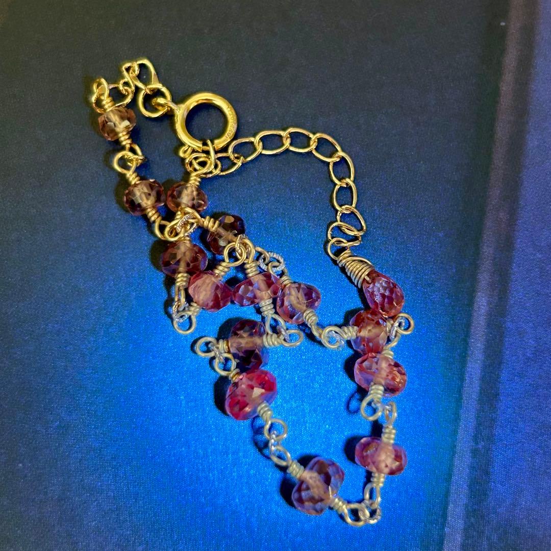 専用✳︎14kgf マラヤガーネット ドラゴンガーネット ブレスレットとピアス