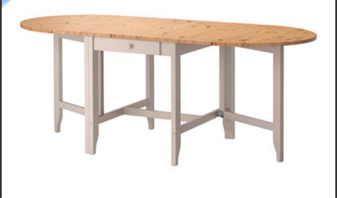 くめこ様リクエスト品】IKEA GAMLEBY ゲートレッグテーブル 伸縮式