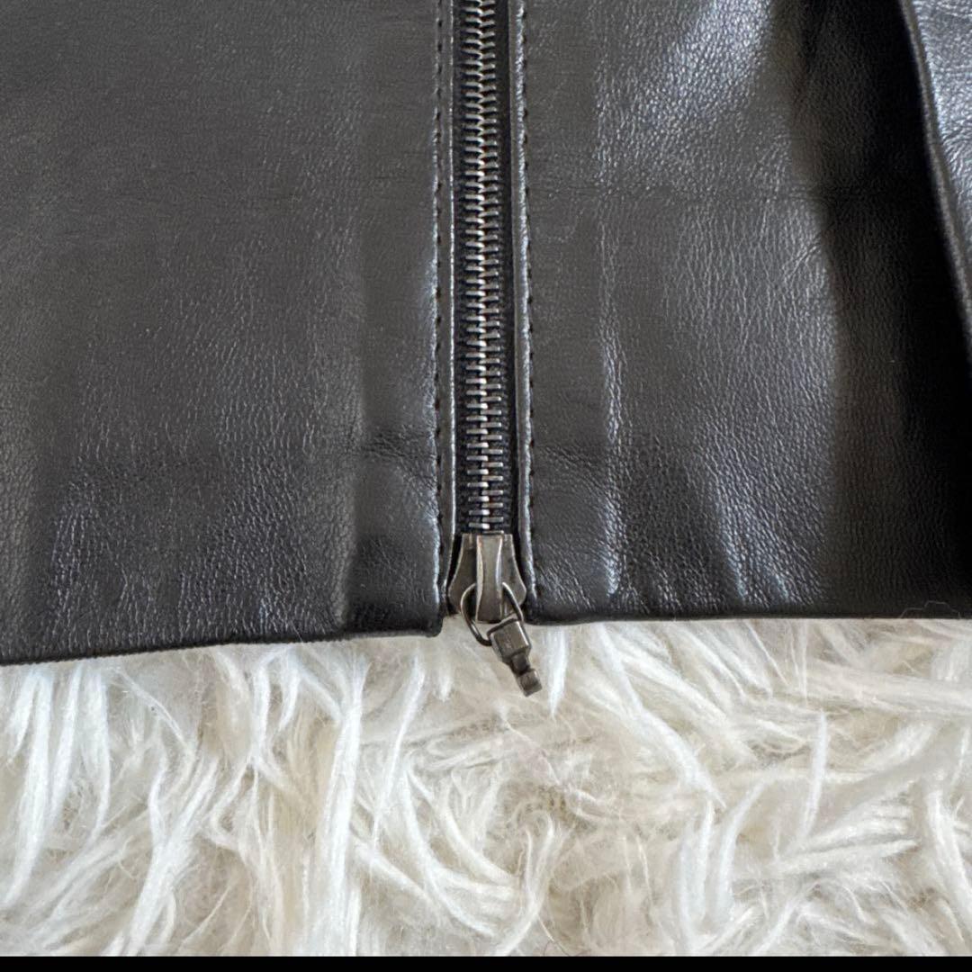 Christian Dior 黒 レザー タイトスカート　イタリア製